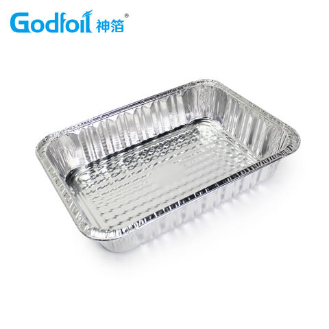 Buy Wholesale China Large Volume High Strength Rectangular Silver Aluminum  Foil Baking Tray Aluminum Foil Container & Aluminium Foil Container at USD  0.15