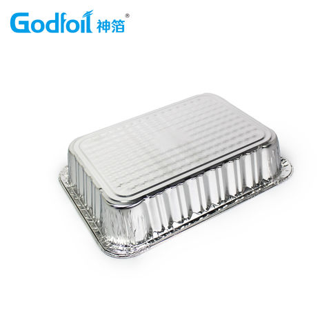 Buy Wholesale China Large Volume High Strength Rectangular Silver Aluminum  Foil Baking Tray Aluminum Foil Container & Aluminium Foil Container at USD  0.15