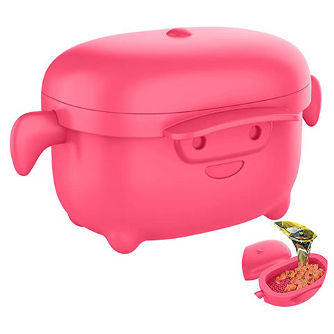 Creative Pig-shaped Silicone Bacon Grease Container, Oil Filter