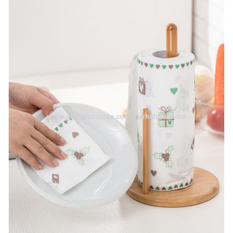 Buy Wholesale China Light Luxury Style Wooden Bottom Paper Towel Holder  Kitchen Napkin Storage Rack Paper Towel Holders & Paper Towel Holders at  USD 6.39