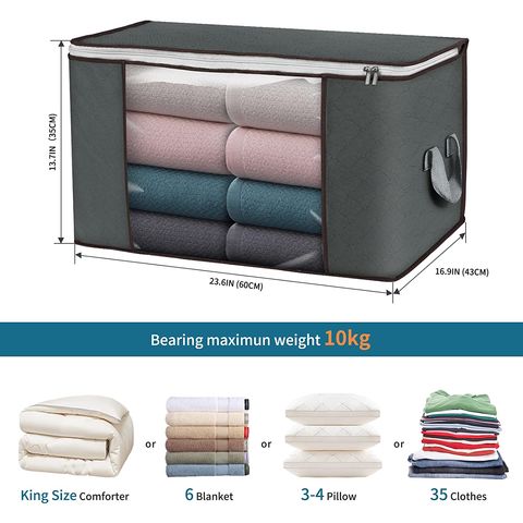 Storage Bags, Large Storage Bins With Lids, Closet Organizers And