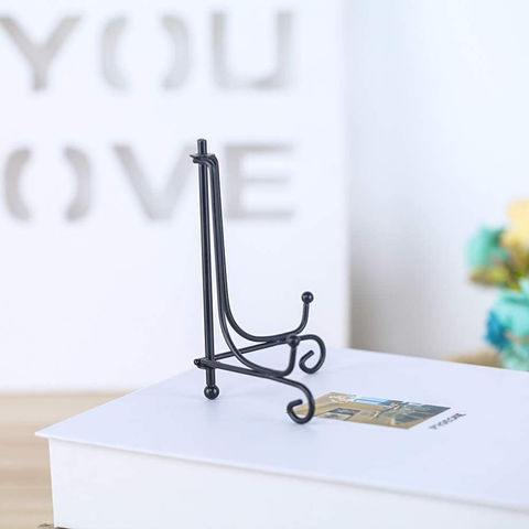 Iron Display Stand Gold Iron Easel Plate Display Photo Holder Stand,  Displays Picture Frames, Cookbooks, Decorative