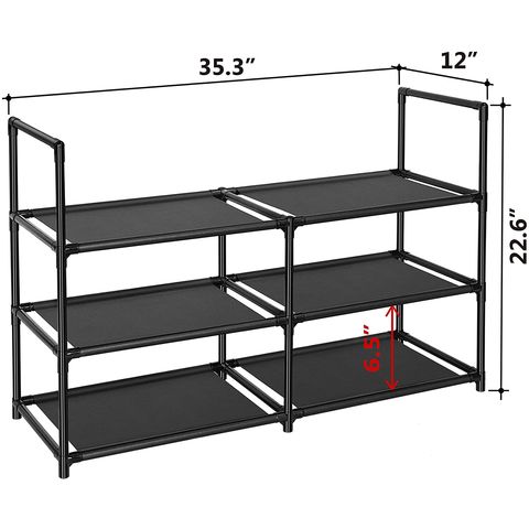 Simple Houseware 3-Tier Stackable Shoes Rack Storage Shelf, White