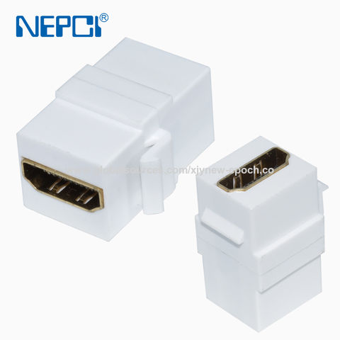 HDMI Coupler Keystone Female to Female 180 Degree Connector Adapter Module XJY-HDMI-20 NEPCI
