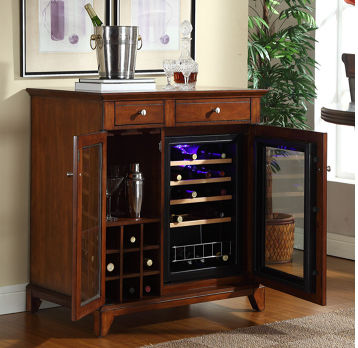 Wooden wine cooler discount cabinet