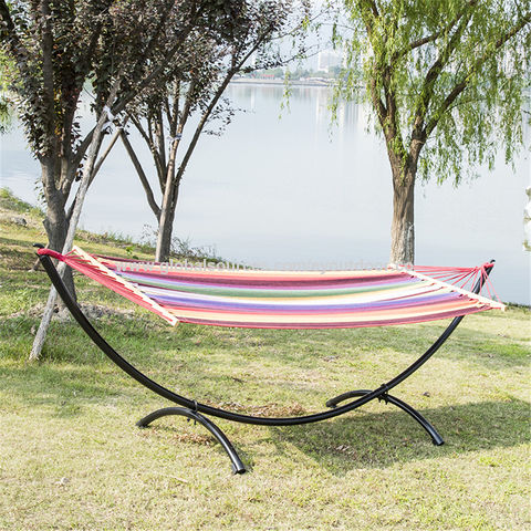 Hamaca silla hamaca con soportes hamaca silla columpio hamaca cuerda de algodón tubo de hierro