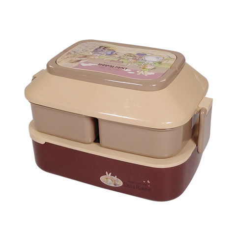 Buy Wholesale China Plastic Lunch Box Cute Cartoon Rabbit Double Layer  Portable Pp Bento Box For Kids Students & Plastic Lunch Box at USD 2.96