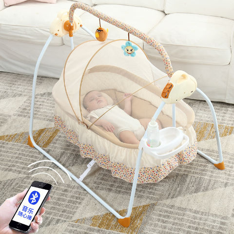 Intelligent Electric Baby Cradle Folding Rocking Baby Chair Intelligent Baby Sleeping Crib supplier