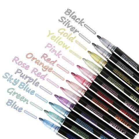 Buy Wholesale China Marker Pens 12/24 Colors Paint Double Line Outline  Markers For Art Drawing Cards Craft Projects & Marker Pens at USD 7.38