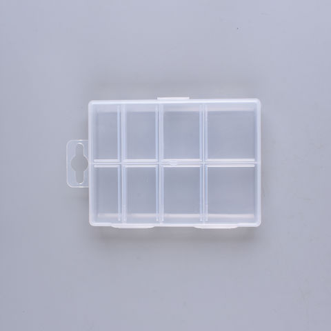 Grid Storage Box Dustproof Transparent Plastic Container Organizer