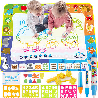 Painting Drawing Playmat Writing Board Doodle Pen Water Magic Includes Marker UK 