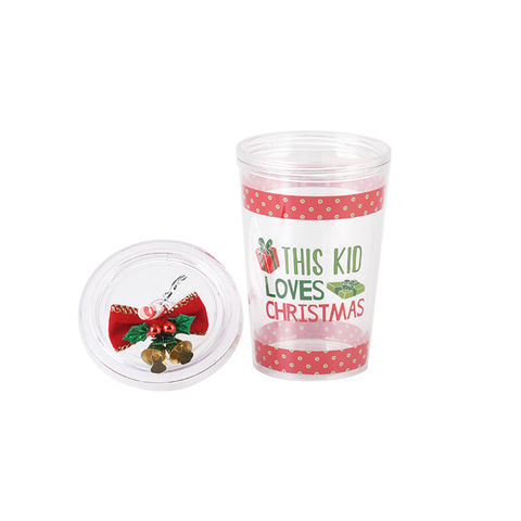 450ml Christmas Gift Plastic Cup Double Wall Insulated Tumbler Mug with  Straw for Kids Gift - China Insulated Tumbler and Kids Gift Tumbler price