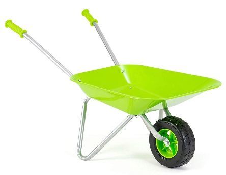Kids Metal Wheelbarrow Children's Size Ourdoor Garden Backyard Play Toy Green 
