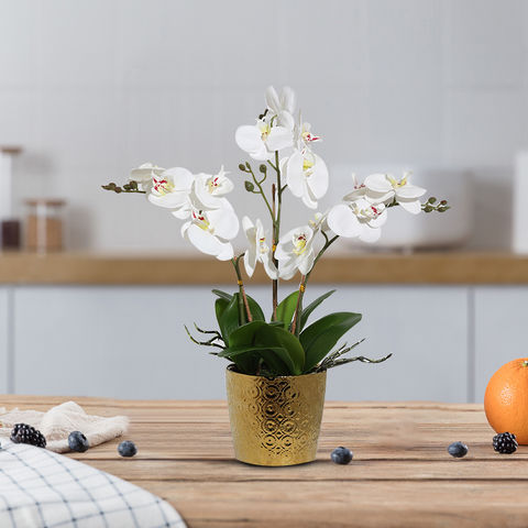 Buy Wholesale China Artificial Flowers White Orchid Flower Faux