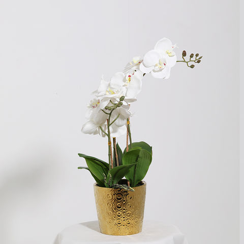 Buy Wholesale China Artificial Flowers White Orchid Flower Faux