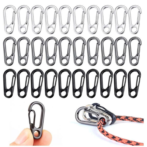 10 Mousquetons Ronds 28mm ZoZoMaiy - Alliage Zinc, Pour Porte-clés, Sacs, Bricolage
