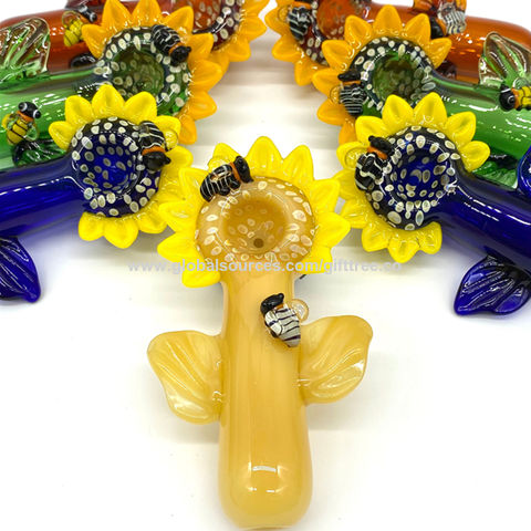 Flower Glass Spoon Pipe Hand Pipe