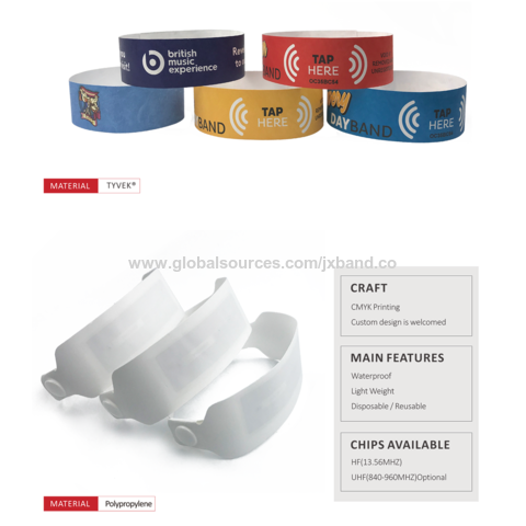 RFID Secure Fabric X Band, RFID Polyester Wristband