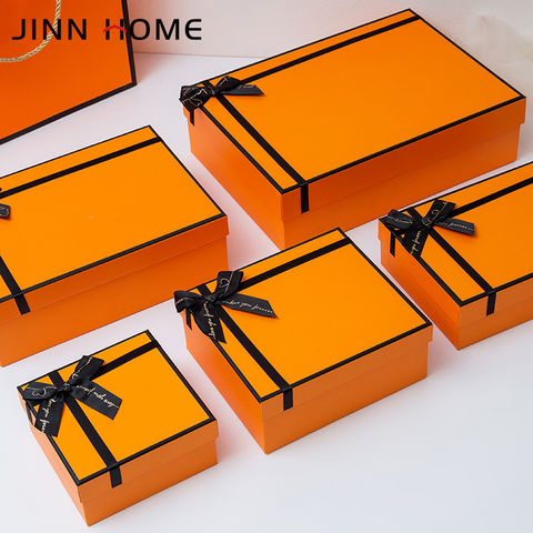 Source Manufacturer Ribbon Box Orange Gift Box Packaging Custom Gift Boxes  on m.