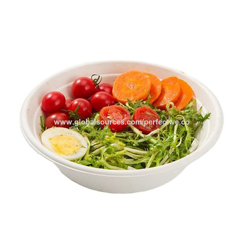 Buy Wholesale China Restaurant Disposable Custom Printed Food Containers  Take Away Biodegradable 390cc Paper Salad Bowl & Biodegradable Bowl at USD  0.01