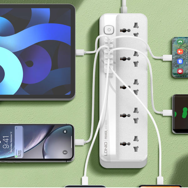 Ldnio Sc5614 Power Strip Surge Protector With 5 Ac Outlets And 6 Usb Charging Ports Power Socket supplier