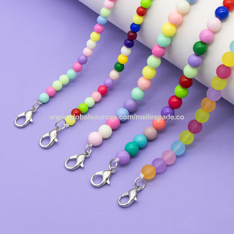 Multicolor Clay Beads String Long Chain Mask Strap Boho Colorful Glasses  Chain Summer Beach Jewelry Sunglasses Chain
