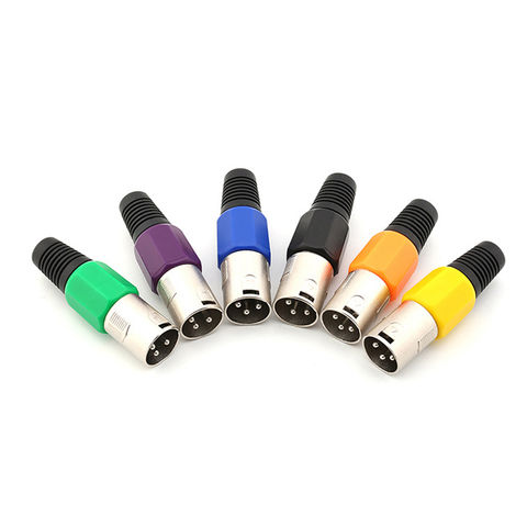 Conector XLR, conector macho y conector hembra Cannon, conector de micrófono de audio avanzado DIN de 3 pines