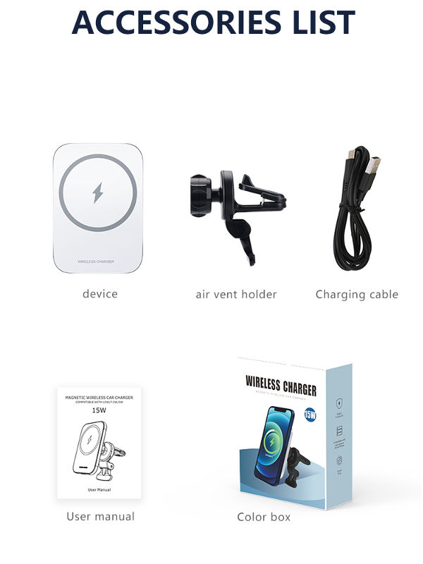 Wireless fast charger magnetic suction alignment coil adjustable angle mobile phone bracket supplier