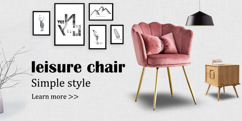 Living room chair pink The modern style of the living room chair is comfortable, soft and elegant supplier