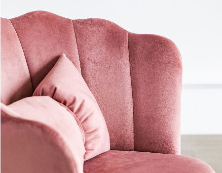 Living room chair pink The modern style of the living room chair is comfortable, soft and elegant supplier
