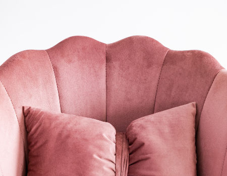 Living room chair pink The modern style of the living room chair is comfortable, soft and elegant supplier