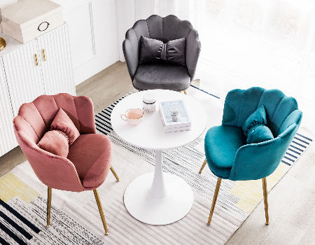 Living room chair pink The modern style of the living room chair is comfortable, soft and elegant supplier