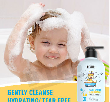 Gel de ducha orgánico 2 en 1: Gel de ducha para bebé y niño