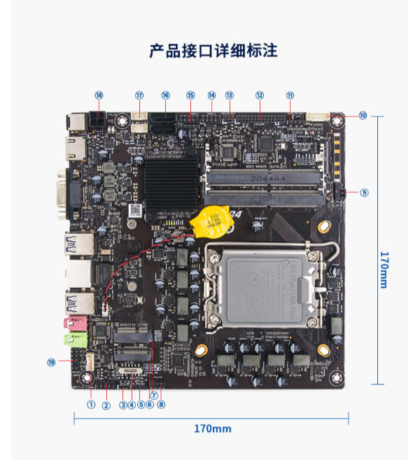 Buy Wholesale China Windro Industrial Motherboard Itx H610i Ddr4