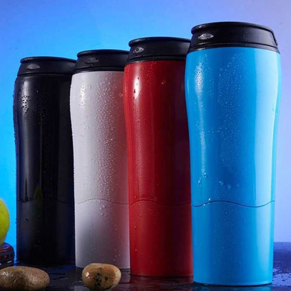 450ml Double Wall Slim Skinny Sealed Tumbler Colorful Water Bottle