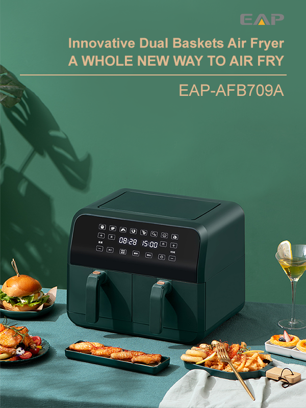 Buy Wholesale China Eap 2-basket Air Fryer, Cook 2 Foods, 2 Ways