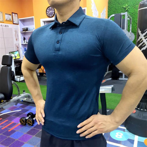 Compre Polos Flacos Camisetas Aptas Del Gimnasio Del M sculo