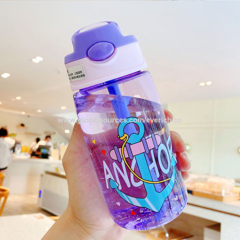Source Wholesale custom bpa free portable 500ml clear SK insulated sport  school travel drink kids water bottle for kids with straw on m.