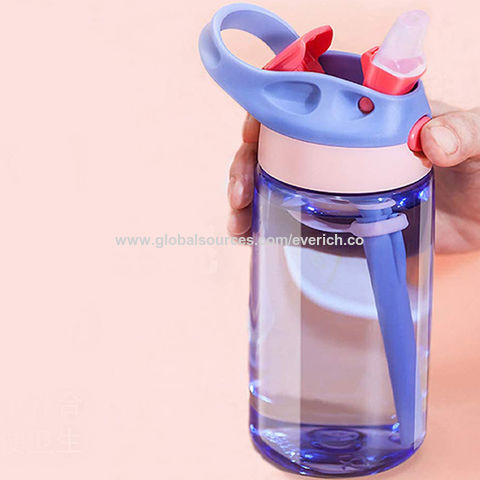 Buy Wholesale China Plastic Kids Water Bottle With Straw Cute Printing  Child Drink Water Bottles School Outdoor Use & Plastic Kids Water Bottle at  USD 1.1