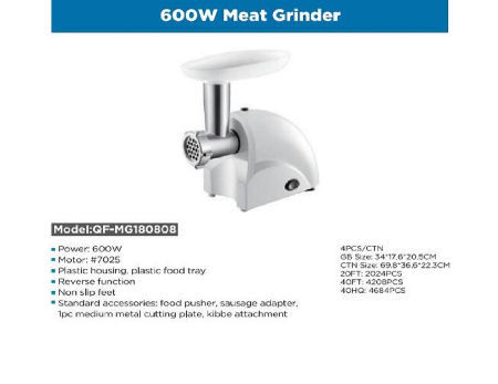 Buy Wholesale China Small Size Electric Meat Grinder Plastic Housing Sausage  Maker Kibbe Attachment With Handle & Meat Grinder at USD 15.5