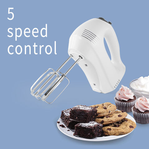 Electric Hand Mixer and Blenders with Chrome Beater and Dough Hook