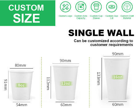 Custom Logo Printed 8oz 4oz Black Cups Single Wall Takeaway Disposable Paper Coffee Cup supplier