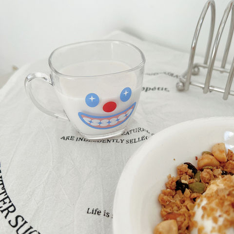 Creative Glass Cute Coffee Cup Mug Borosilicate Glass HeatResistant for  Children