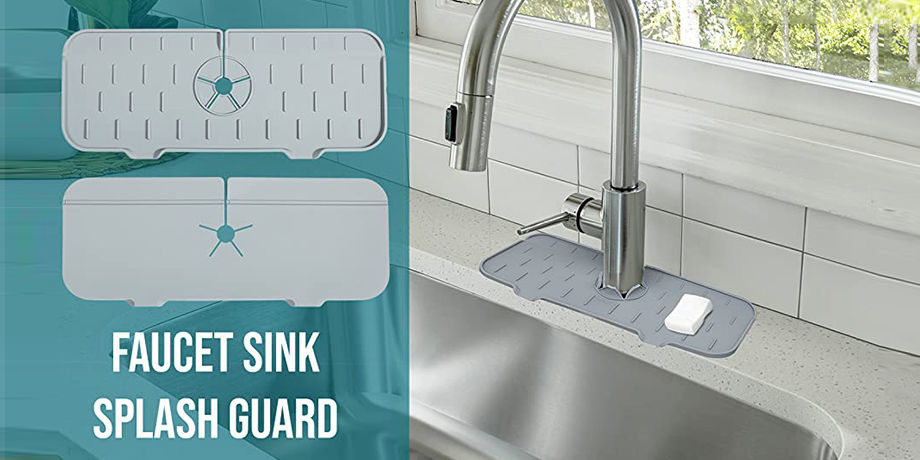 Dropship 1pc Splash Guard For Sink Faucet; 10.63x5.51; Faucet