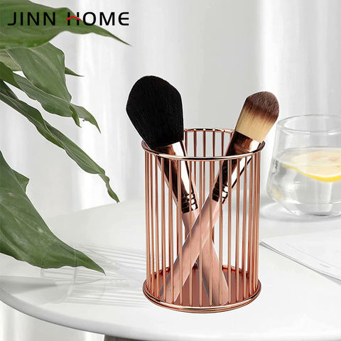 Buy Wholesale China Pen Holder For Desk Make Up Brush Holder Rose Gold  Metal Wire Pencil Cup Office&home Organizer & Pen Holder at USD 1.22