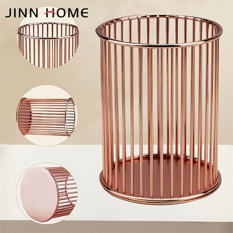 Buy Wholesale China Pen Holder For Desk Make Up Brush Holder Rose Gold  Metal Wire Pencil Cup Office&home Organizer & Pen Holder at USD 1.22