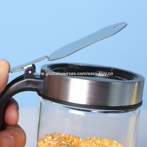 Tarros de especias, frasco de vidrio para condimentos, caja de condimentos sellada a prueba de humedad para esencia de pollo