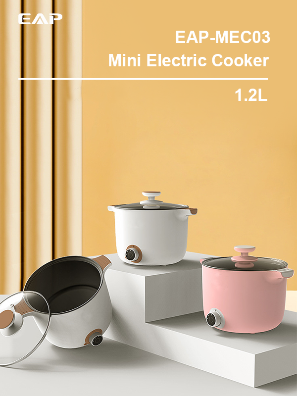 220V 1.2L Mini Electric Rice Cooker Non-stick Multi Cooker
