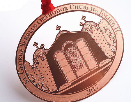 Beautiful Custom Christmas Hanging Metal Stainless Steel Ornament supplier