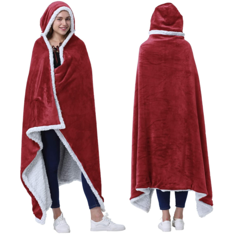Buy Wholesale China High Quality Soft Comfy Warm Wearable Oversized Sherpa  Hoodie Sweatshirt Blanket For Adults Teens & Hoodie Blanket at USD 9